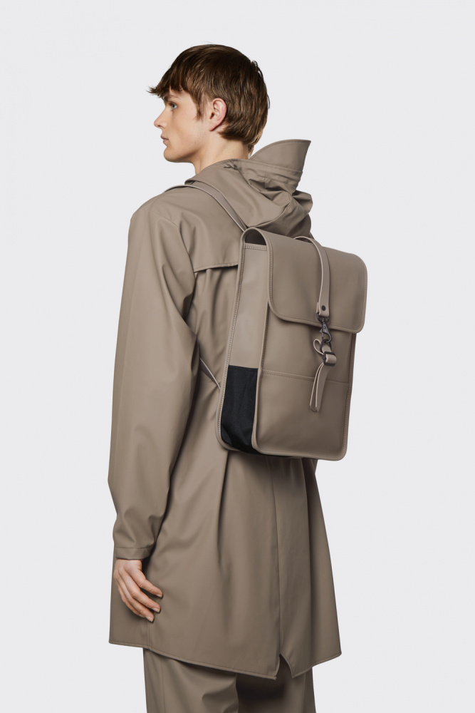 Rains Backpack Mini, Tonal Taupe - Saffiano